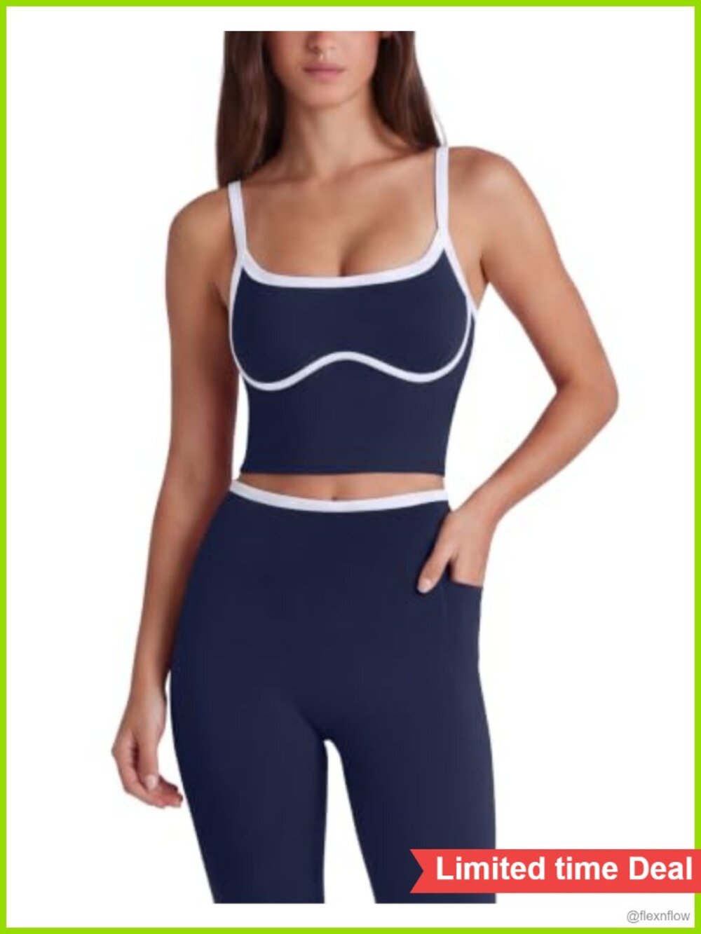 Women's Layered Workout Set Nylon Elastane Gym Yoga Two-Piece